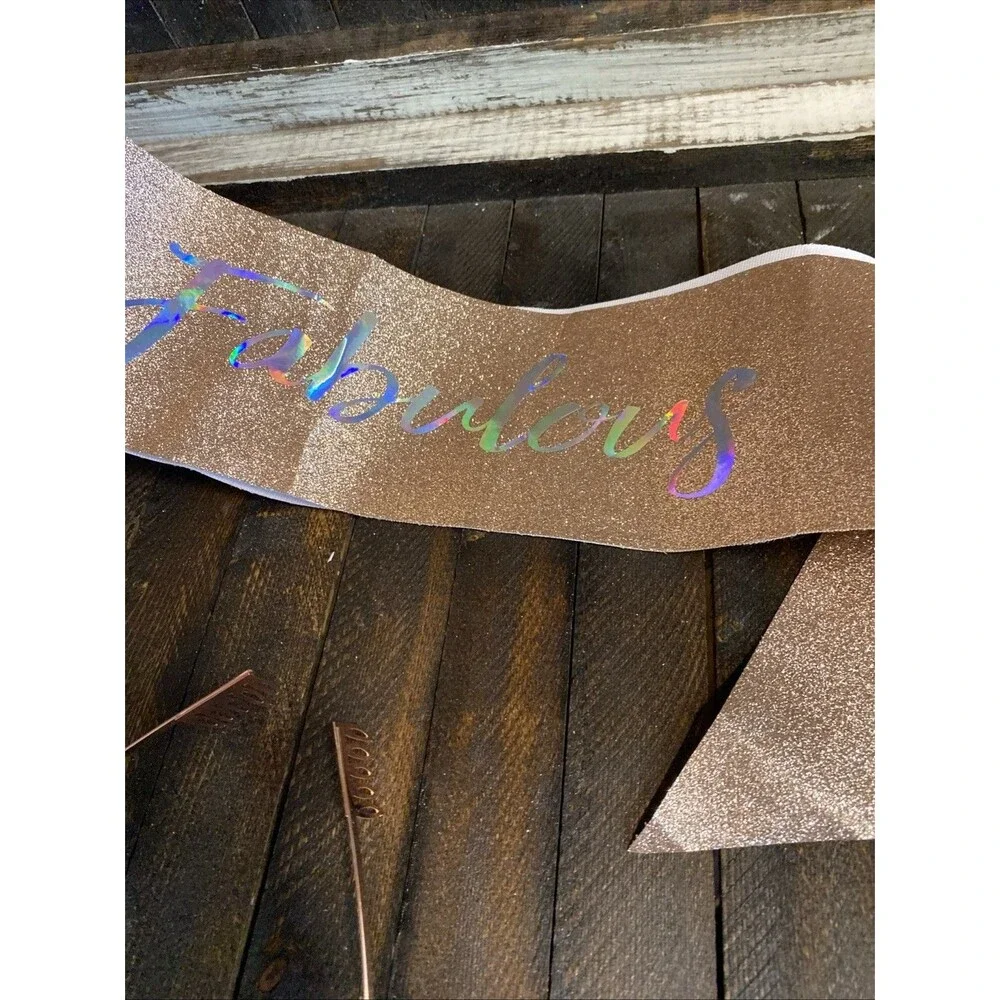 Rose Gold 40 And Fabulous Birthday Tiara And Sash Women's Birthday